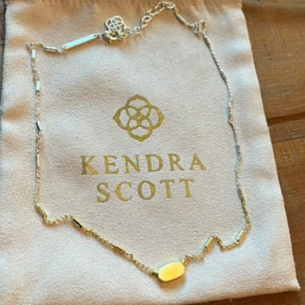 EUC - Kendra Scott 2 tone Fern Necklace 16"